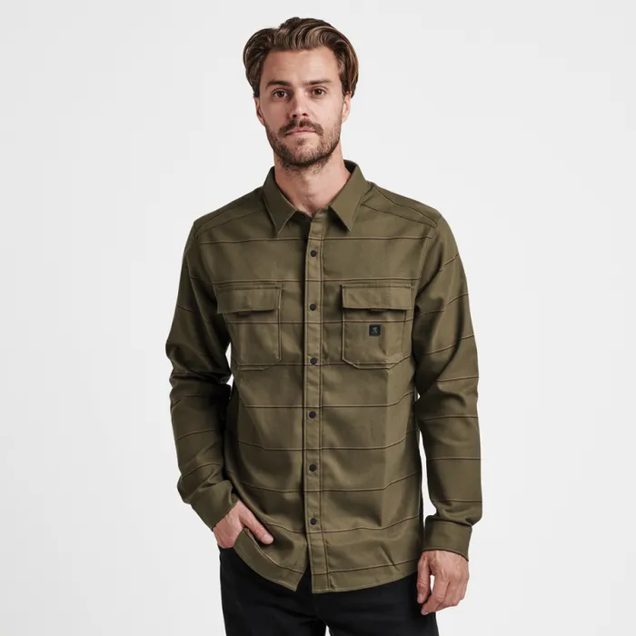 Men Roark Flannels Diablo Long Sleeve Flannel Military 2