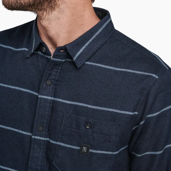 Men Roark Flannels Nordsman Light Long Sleeve Flannel Dark Navy