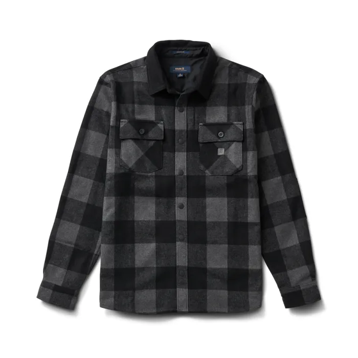 Men Roark Flannels Nordsman Long Sleeve Flannel Charcoal Plaid