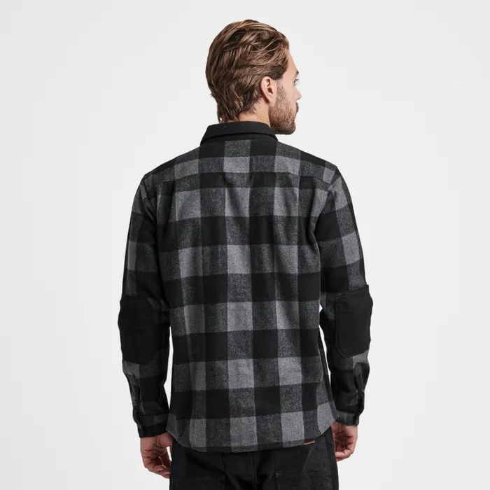Men Roark Flannels Nordsman Long Sleeve Flannel Charcoal Plaid
