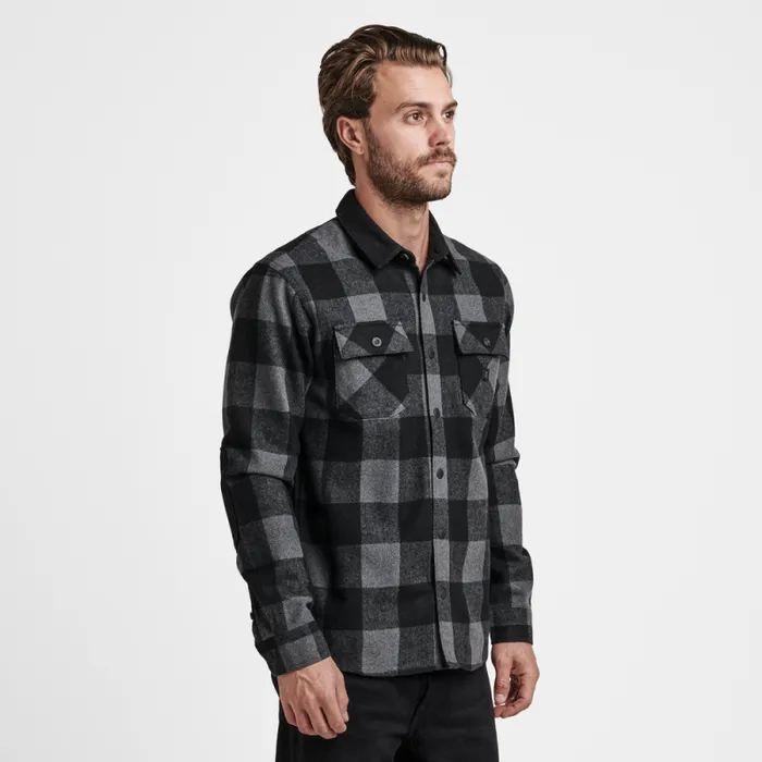Men Roark Flannels Nordsman Long Sleeve Flannel Charcoal Plaid