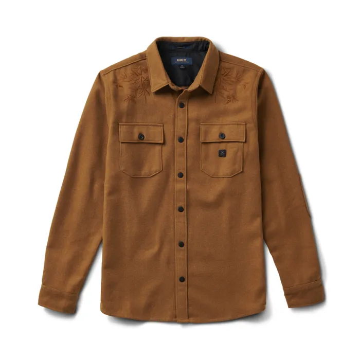 Men Roark Flannels Nordsman Long Sleeve Flannel Embroidered Dark Bronze