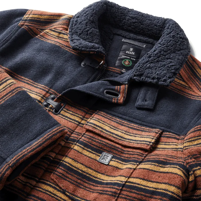 Men Roark Jackets and Vests Axeman Jacket Dark Navy Stripes