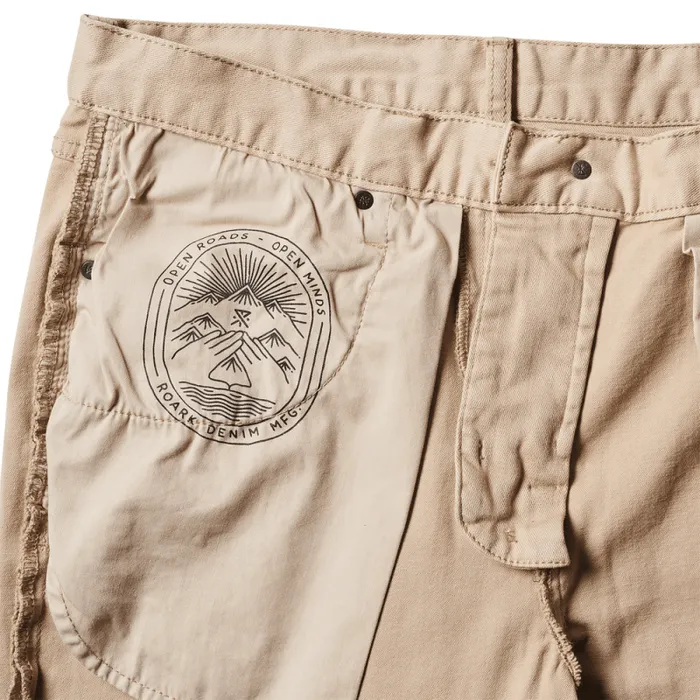 Men Roark Jeans HWY 128 Straight Fit Broken Twill Jeans Desert Khaki
