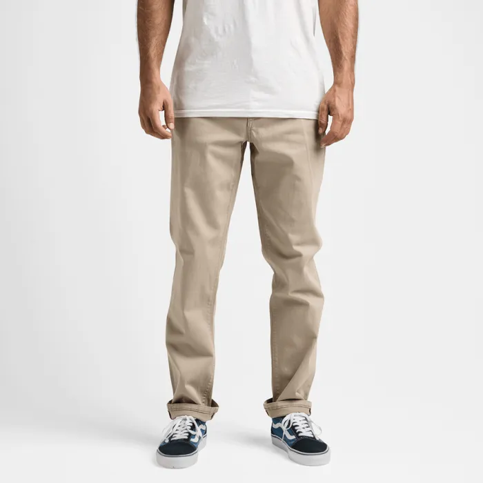 Men Roark Jeans HWY 128 Straight Fit Broken Twill Jeans Desert Khaki