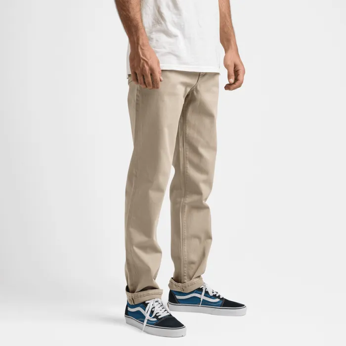 Men Roark Jeans HWY 128 Straight Fit Broken Twill Jeans Desert Khaki