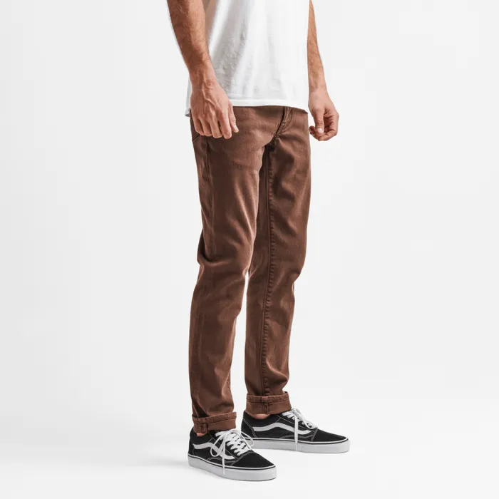 Men Roark Jeans HWY 133 Slim Fit Broken Twill Jeans Brown