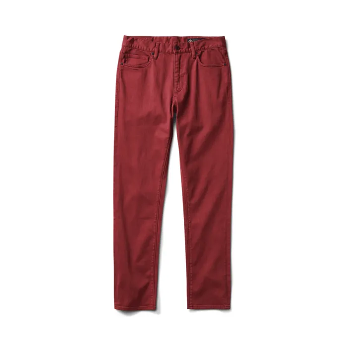 Men Roark Jeans HWY 133 Slim Fit Broken Twill Jeans Maroon 2