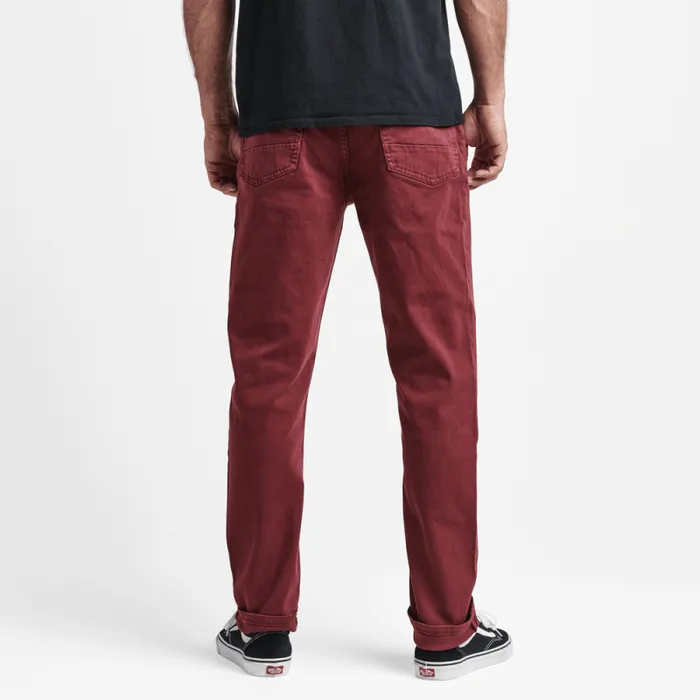 Men Roark Jeans HWY 133 Slim Fit Broken Twill Jeans Maroon 2