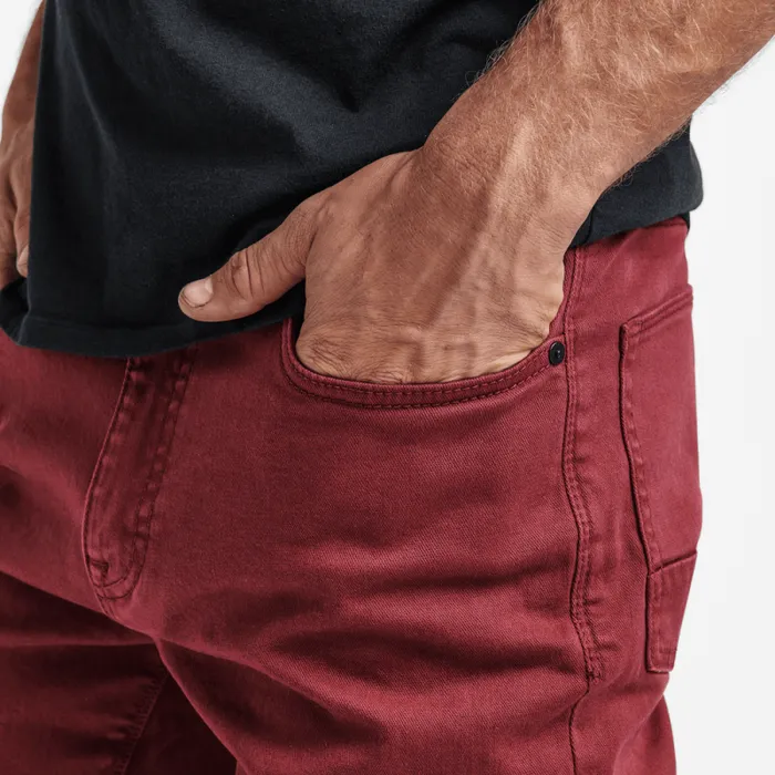 Men Roark Jeans HWY 133 Slim Fit Broken Twill Jeans Maroon 2