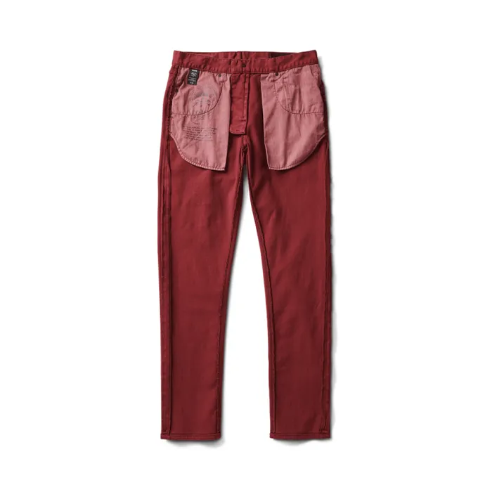Men Roark Jeans HWY 133 Slim Fit Broken Twill Jeans Maroon 2