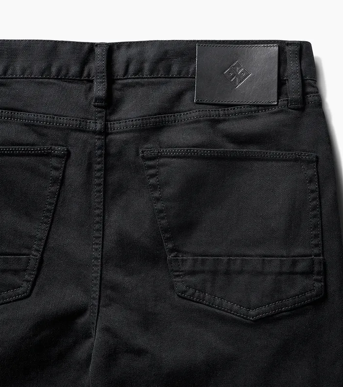 Men Roark Jeans HWY 190 5Pocket Relaxed Fit Broken Twill Denim Black