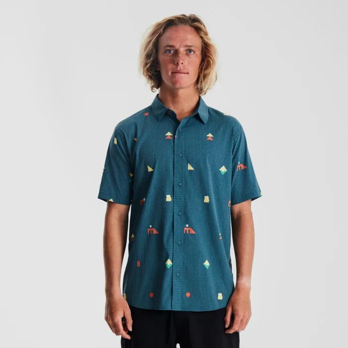 Men Roark Shirts Bless Up Breathable Stretch Shirt Costa