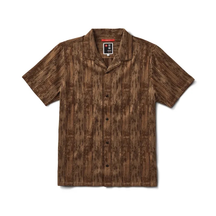Men Roark Shirts Gonzo Camp Collar Shirt Mocha Daiku