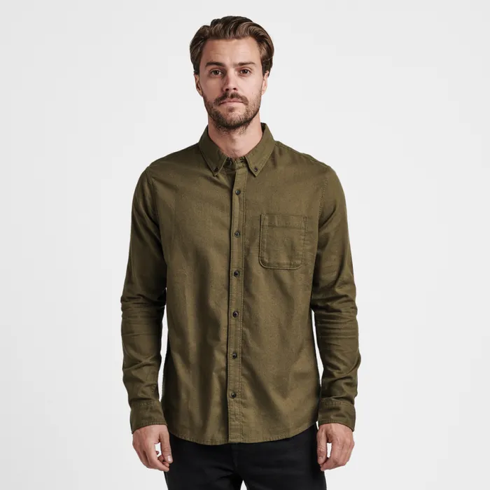 Men Roark Shirts Scholar Long Sleeve Shirt Military