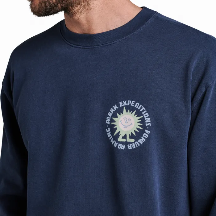 Men Roark Sweatshirts and Hoodies Expeditions Crew Sweatshirt Nannai Blue
