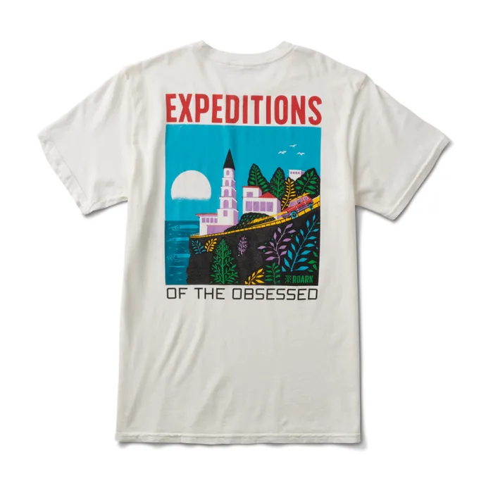 Men Roark Tees Expeditions Of The Obsessed Premium Tee Off White