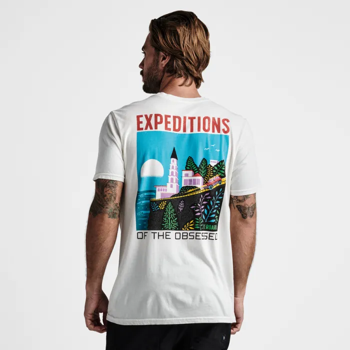Men Roark Tees Expeditions Of The Obsessed Premium Tee Off White
