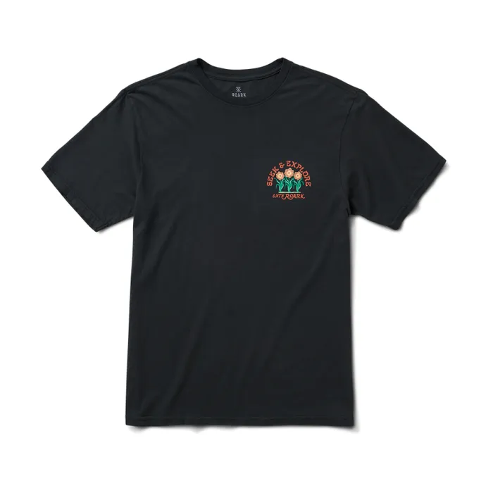 Men Roark Tees Seek and Explore Premium Tee Black