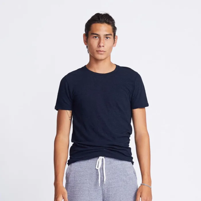 Men Sale MONROW Crew Neck Tee Blue