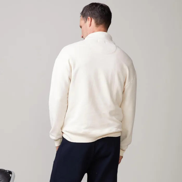 Men Sale MONROW Half Zip Sweatshirt Off White Men Sale MONROW Half Zip Sweatshirt Off White