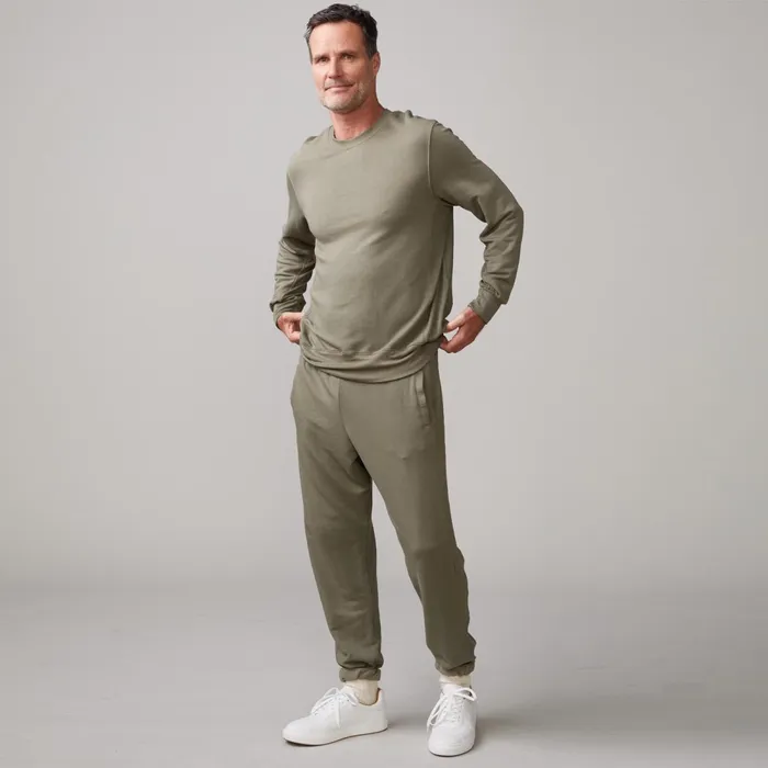 Men Sale MONROW Lounge Sweatshirt Army