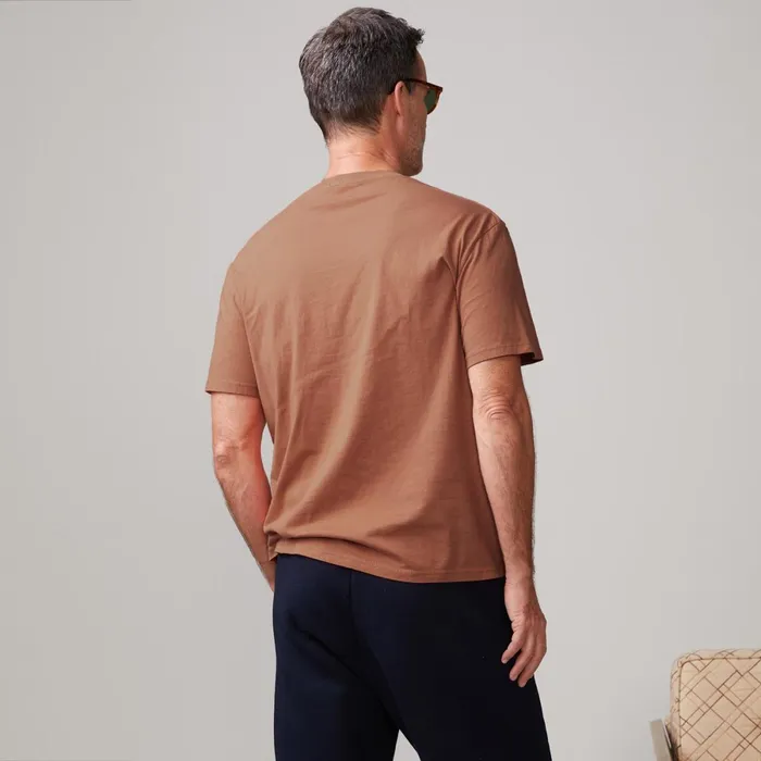Men Sale MONROW Relaxed Pocket Crew Caramel