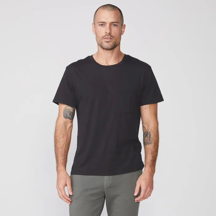 Men Sale MONROW Relaxed Pocket Crew Faded Black