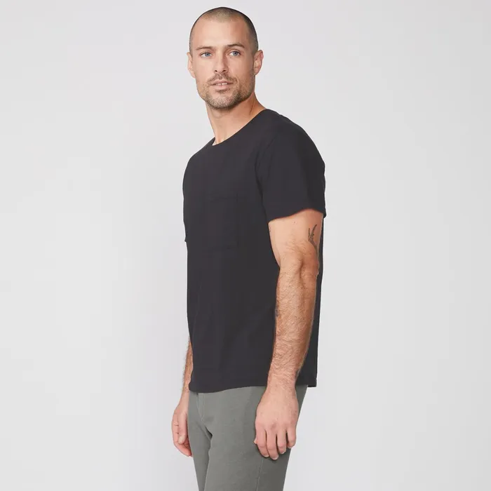 Men Sale MONROW Relaxed Pocket Crew Faded Black