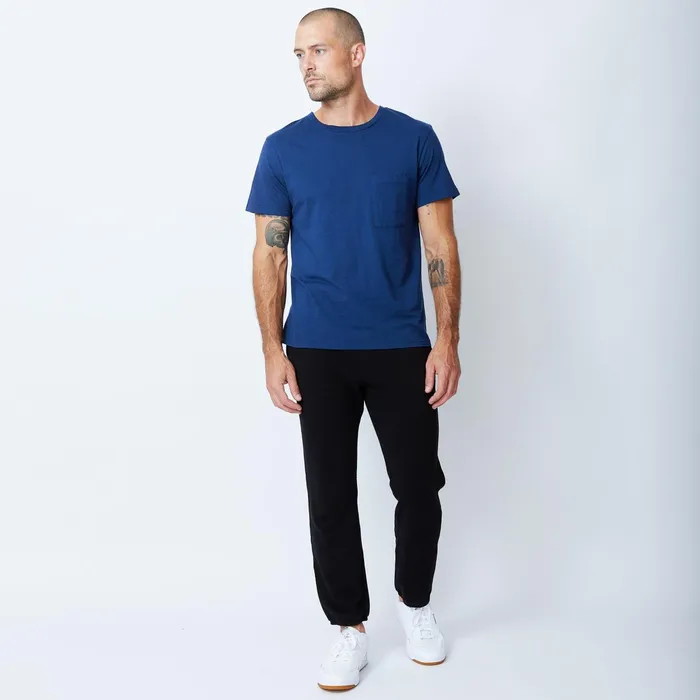 Men Sale MONROW Relaxed Pocket Crew Navy Blue