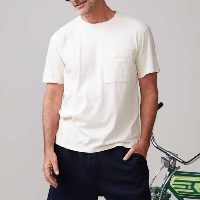Men Sale MONROW Relaxed Pocket Crew Off White