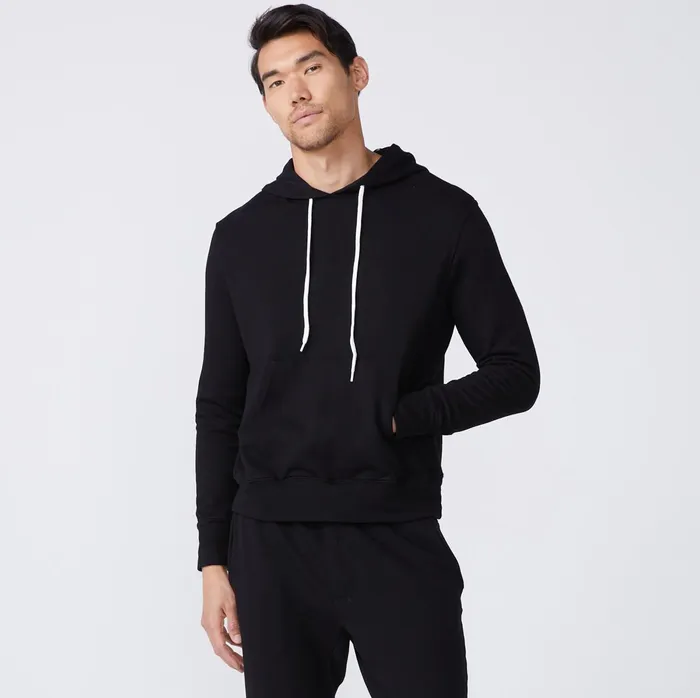 Men Sale MONROW Slouchy Pullover Hoody Black