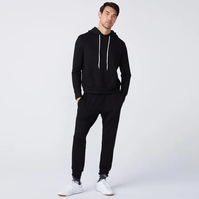 Men Sale MONROW Slouchy Pullover Hoody Black