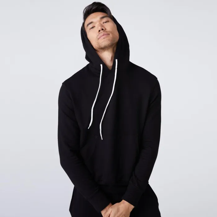 Men Sale MONROW Slouchy Pullover Hoody Black