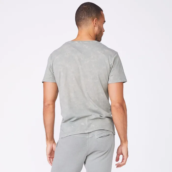 Men Sale MONROW Stone Wash Relaxed Pocket Crew Gunmetal