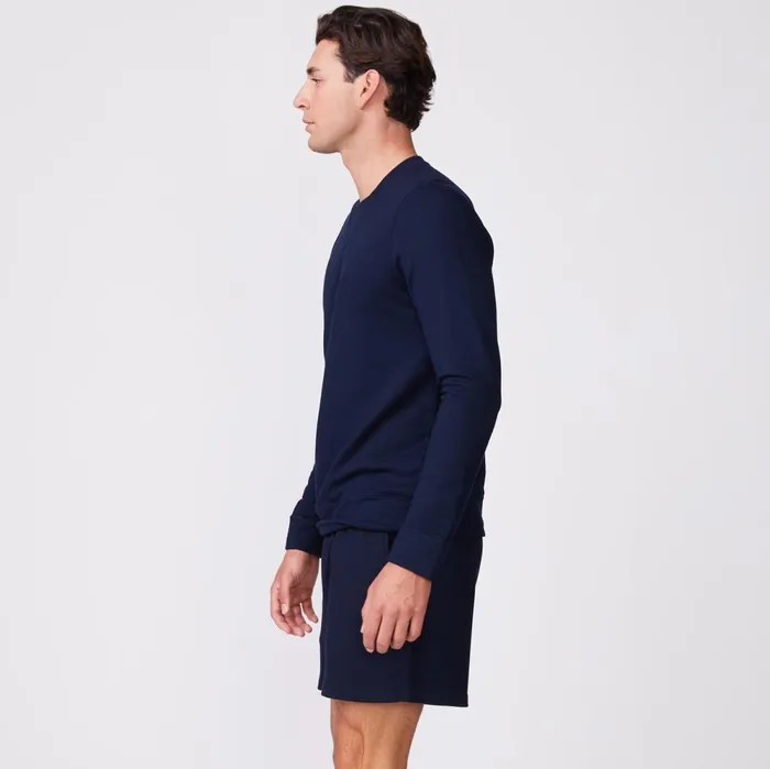 Men Sale MONROW Supersoft Fleece Crew Neck Sweatshirt Inca