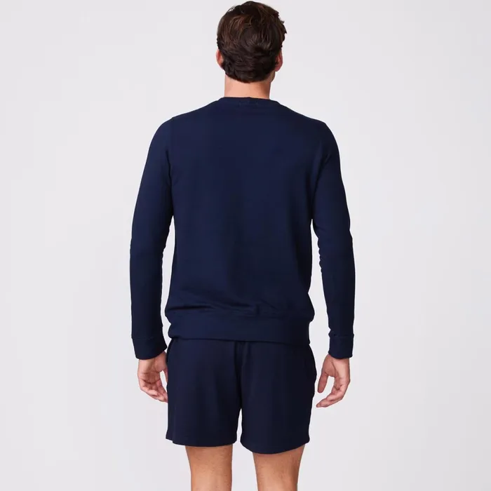 Men Sale MONROW Supersoft Fleece Crew Neck Sweatshirt Inca