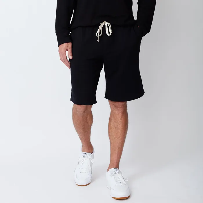 Men Sale MONROW Supersoft Fleece Shorts Black