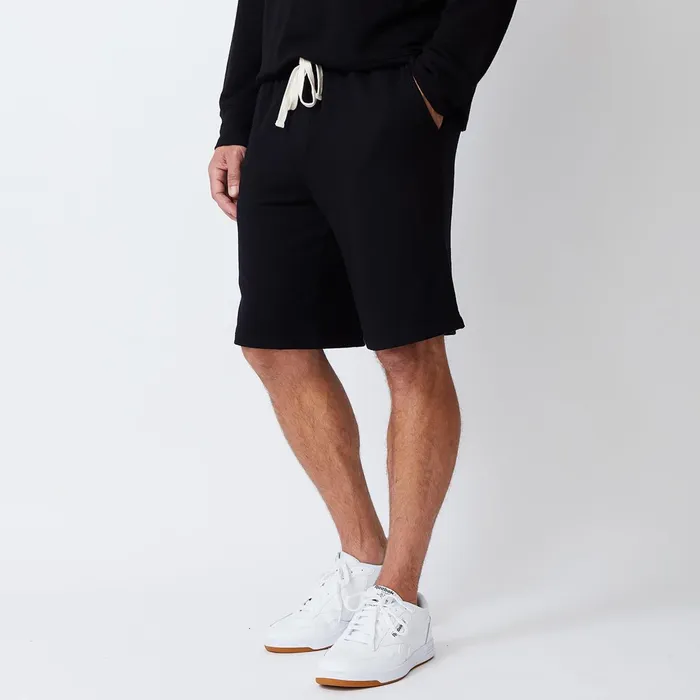 Men Sale MONROW Supersoft Fleece Shorts Black