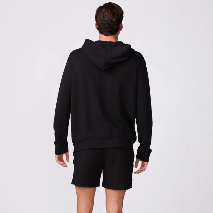 Men Sale MONROW Supersoft Fleece Zip Up Hoody Black