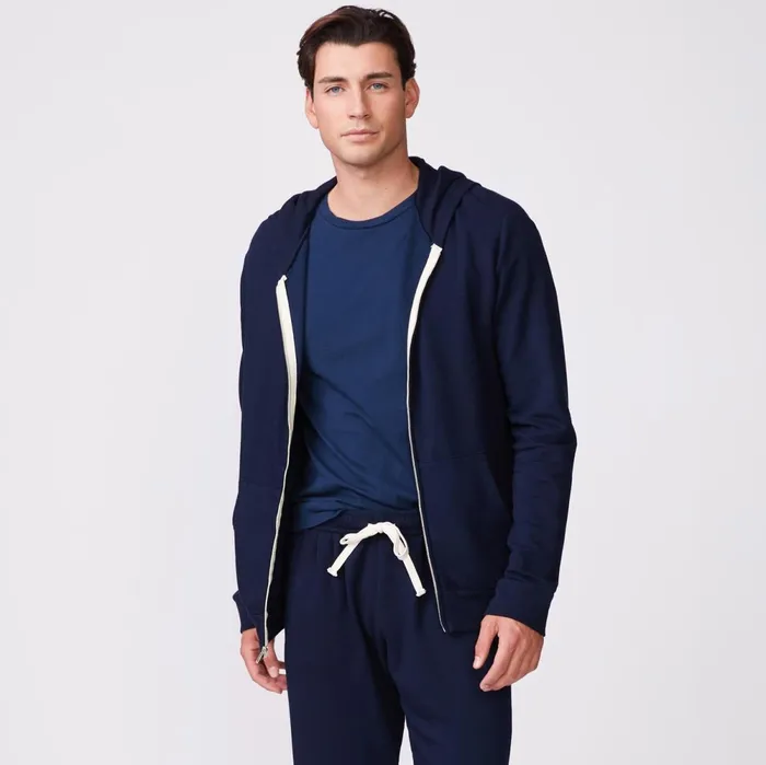 Men Sale MONROW Supersoft Fleece Zip Up Hoody Inca