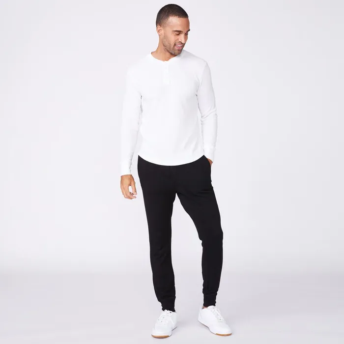 Men Sale MONROW Thermal Henley White