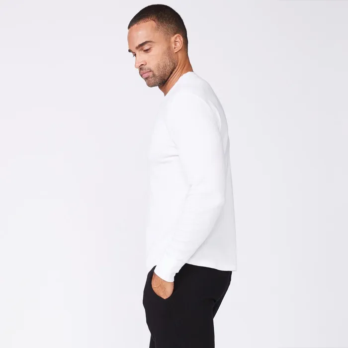 Men Sale MONROW Thermal Henley White