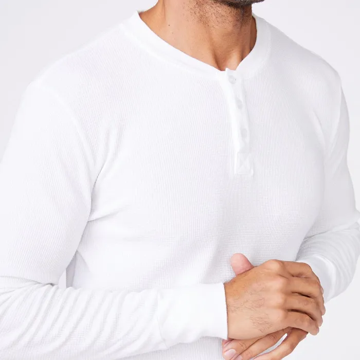 Men Sale MONROW Thermal Henley White