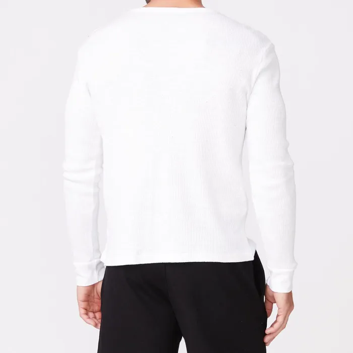 Men Sale MONROW Thermal Long Sleeve Crew White