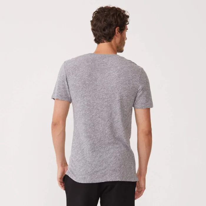 Men Sale MONROW V Neck Tee Granite Men Sale MONROW V Neck Tee Granite
