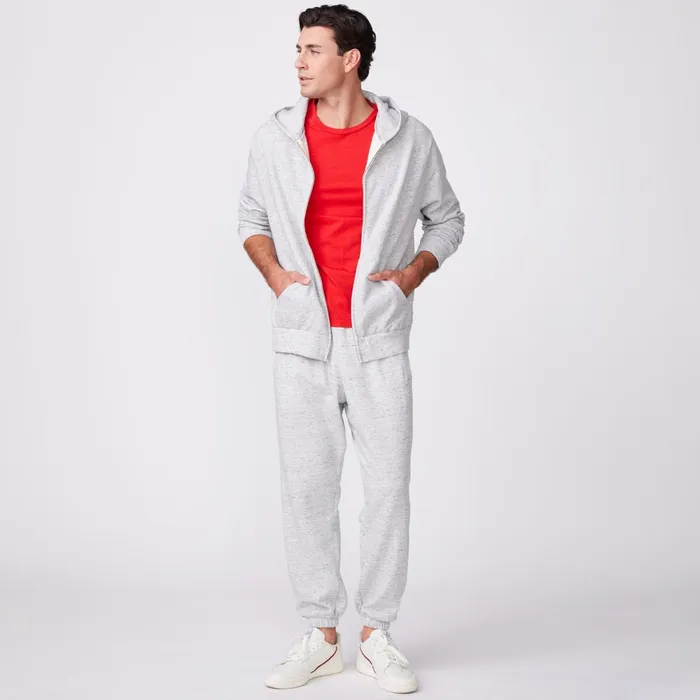 Men Sale MONROW Zip Up Hoody Heather Grey