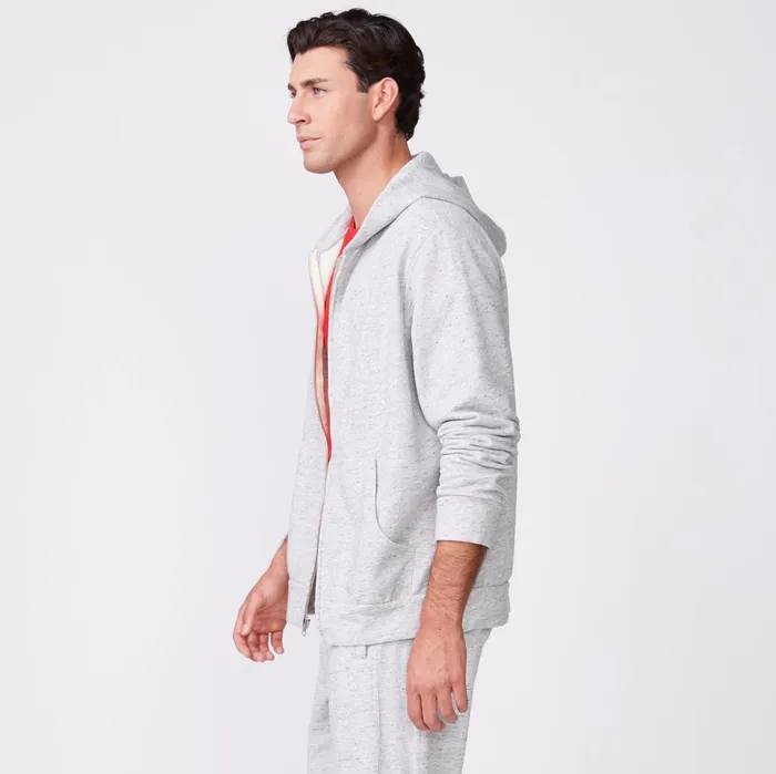 Men Sale MONROW Zip Up Hoody Heather Grey