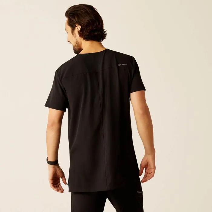 Men Scrubs Ariat Derham 6 Pocket Scrub Top Black Men Scrubs Ariat Derham 6 Pocket Scrub Top Black