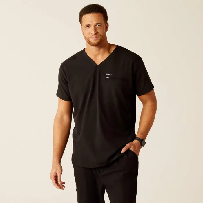 Men Scrubs Ariat Whitman Scrub Top Black Men Scrubs Ariat Whitman Scrub Top Black